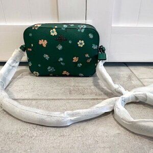 NWT COACH C8699 Mini Jamie Camera Bag Leather Mystical Floral Print Green